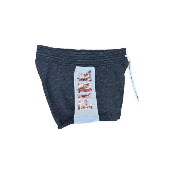 Y2K Victoria's Secret PINK Sequin Bling Sweat Shorts Side Sparkle Drawstring XS - Picture 4 of 5